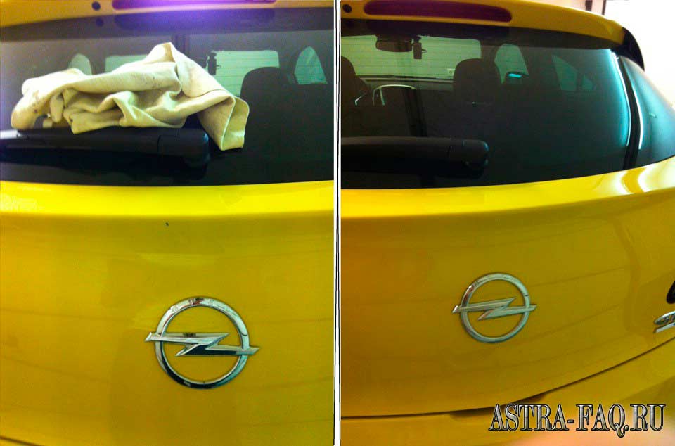 Удаление (закраска) сколов на Opel Astra J